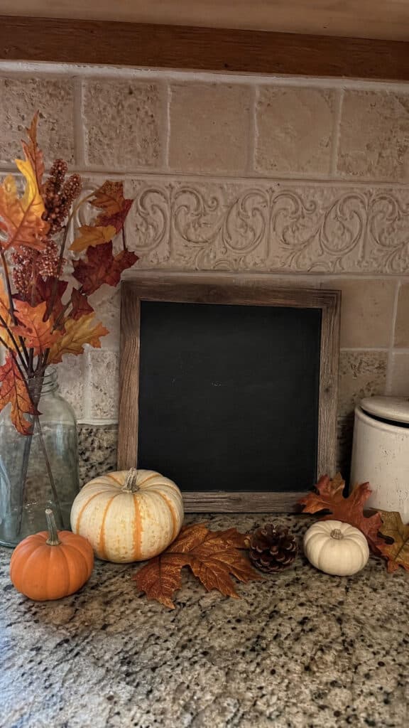 Chalkboard Sign With Fall Messages