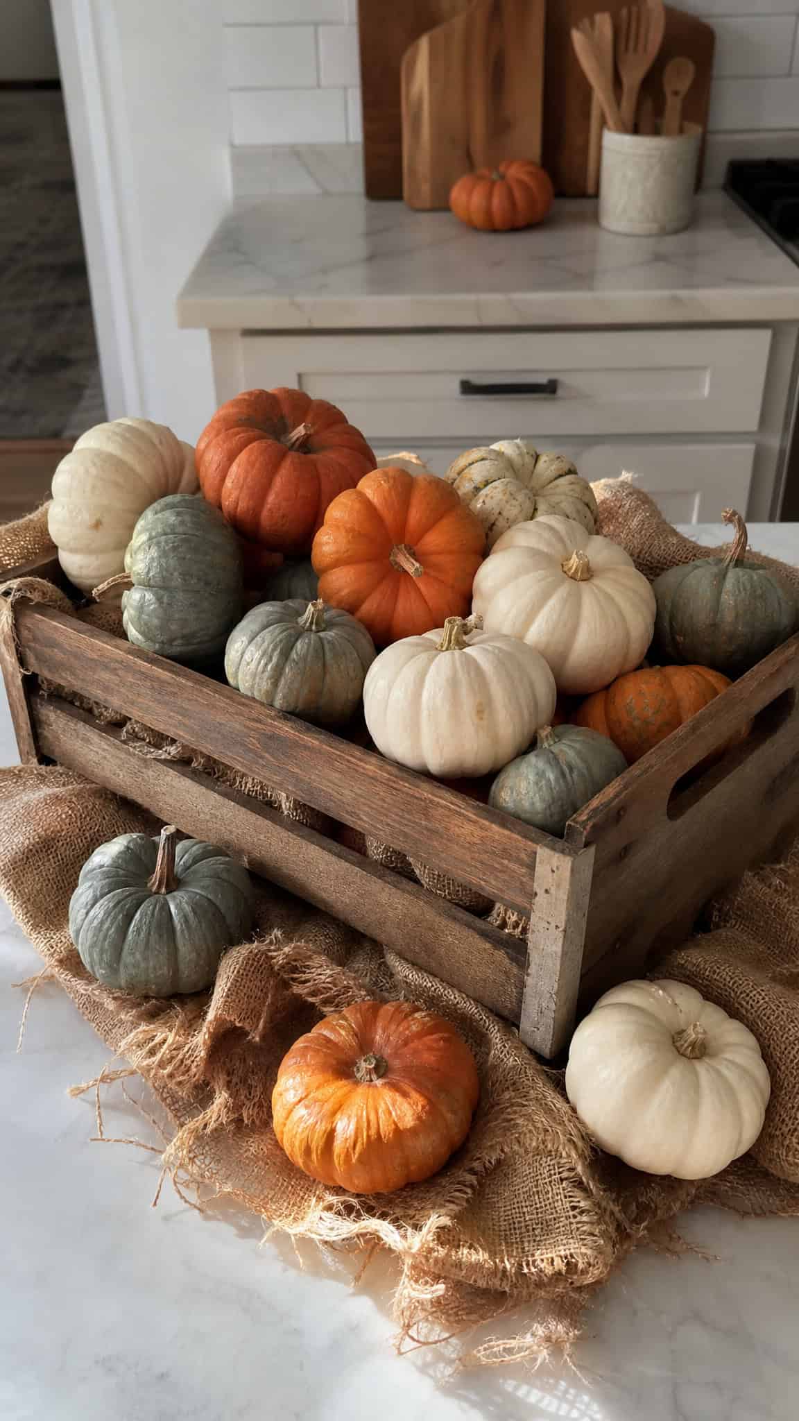 Rustic Wooden Crates Filled With Mini Pumpkins