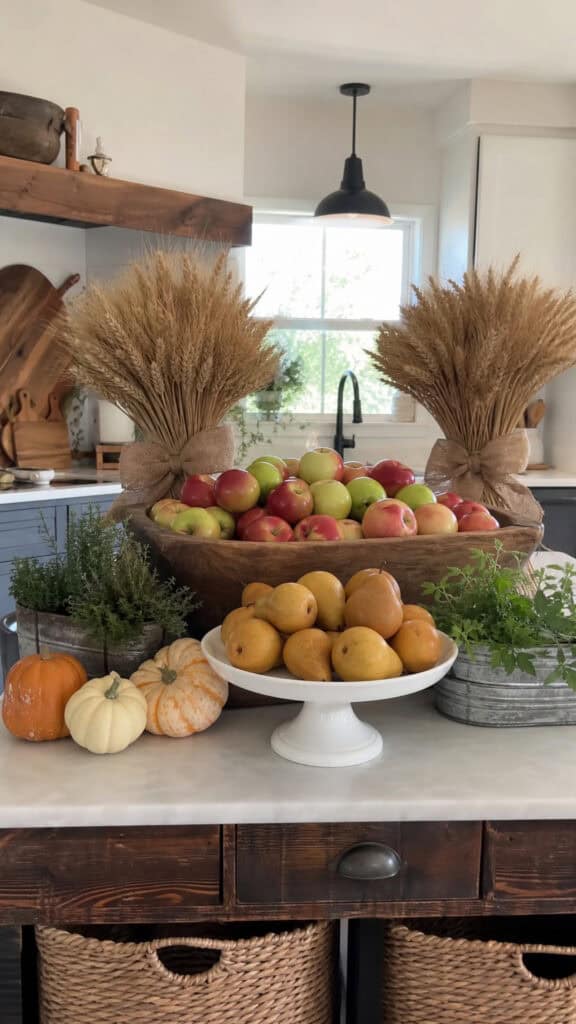 Decorate With Seasonal Produce and Harvest Elements