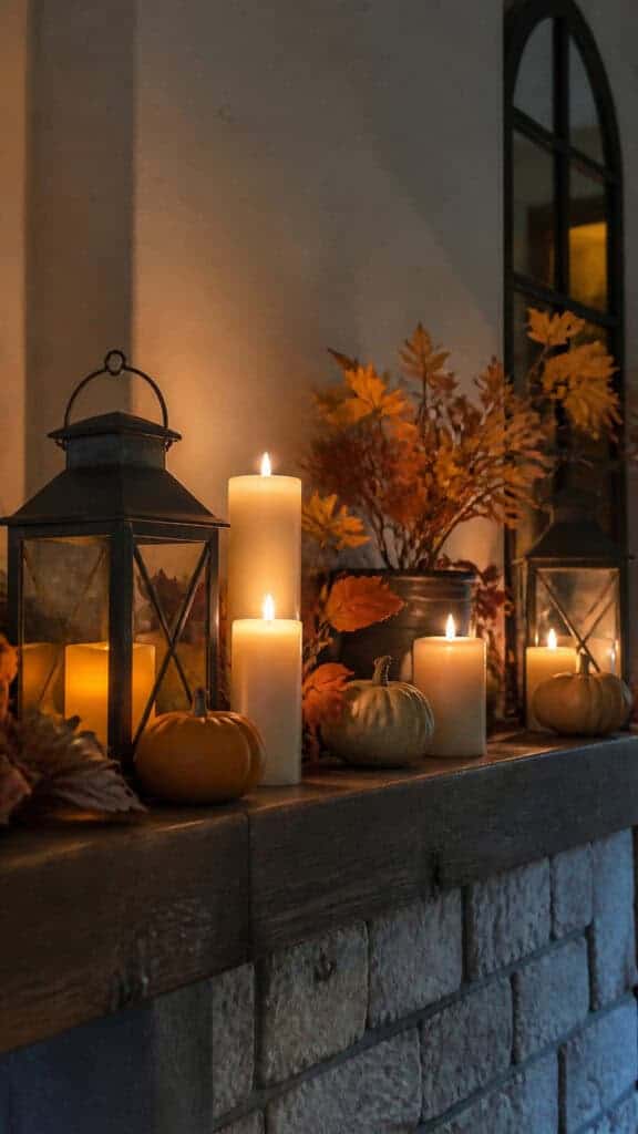 Add Warmth with Candles and Lanterns