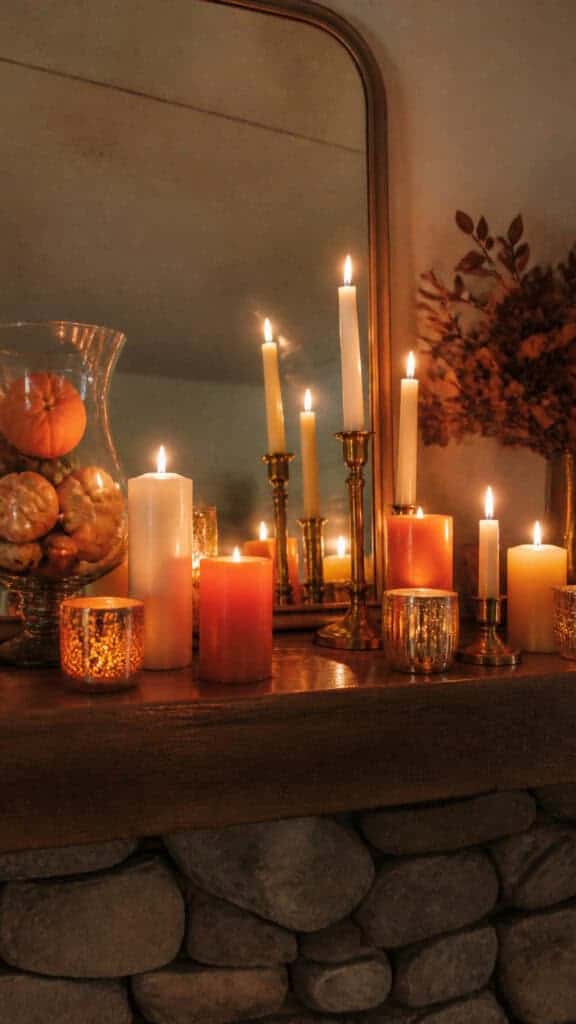 Create Cozy Ambiance with Candles and Warm Lighting