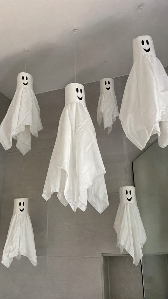 Floating Toilet Paper Ghosts