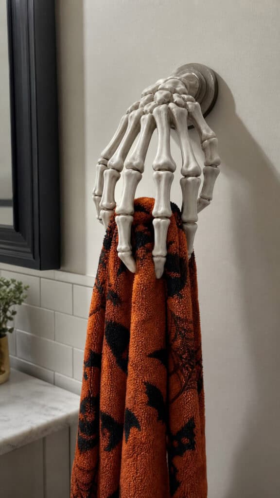 Skeleton Hand Towel Holder