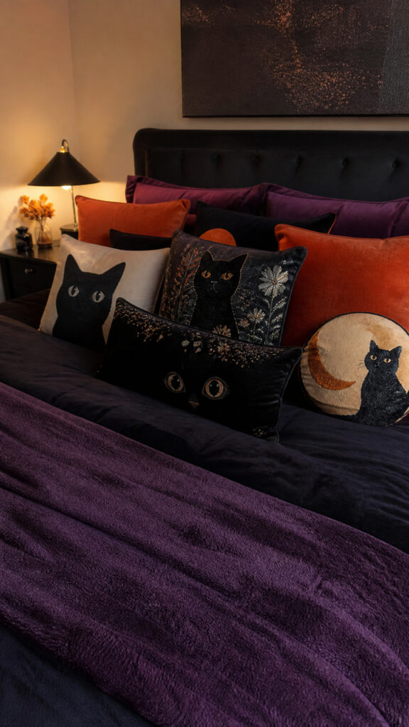 Black Cat Throw Pillows