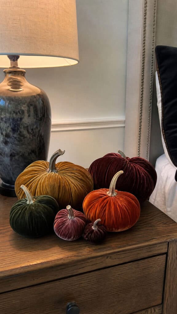 Velvet Pumpkin Decorations