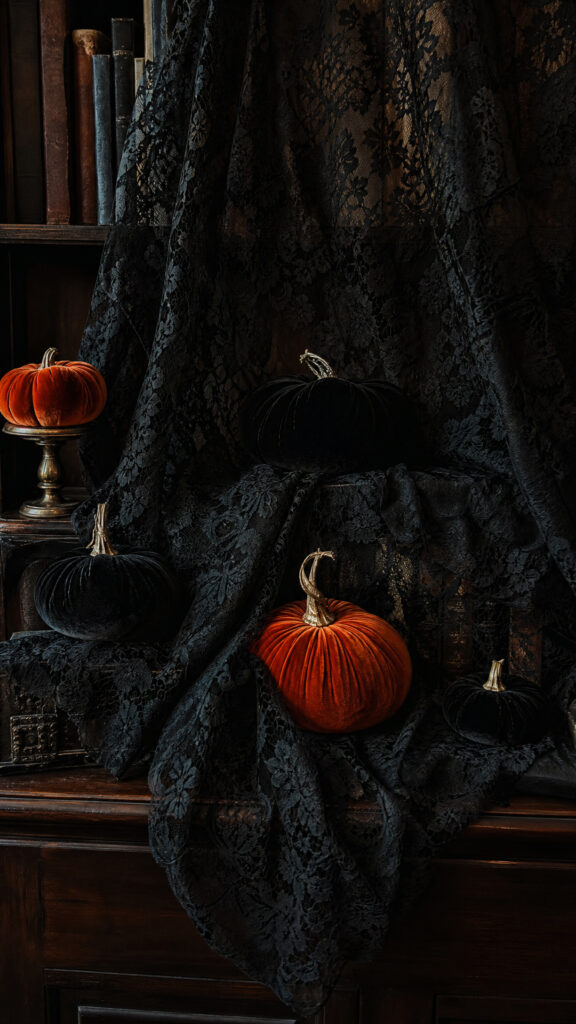 Incorporate Black Lace and Velvet