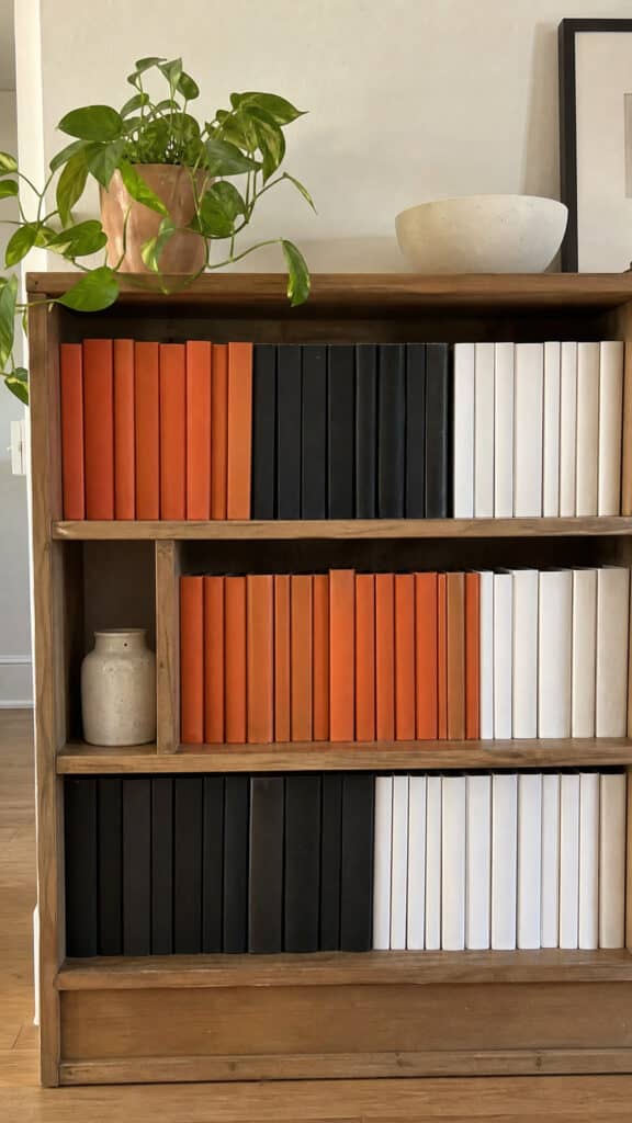 Use Orange and Black Books as Color Blocks