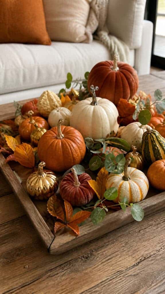 Pumpkin Patch Coffee Table Arrangement