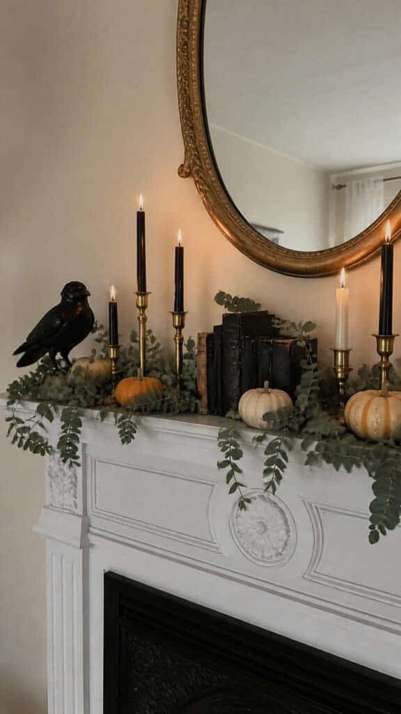 Transform Your Mantel into a Halloween Focal Point