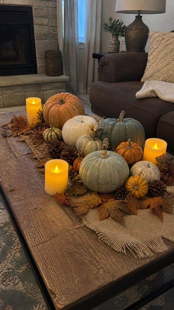 Create a Pumpkin Display on Your Coffee Table
