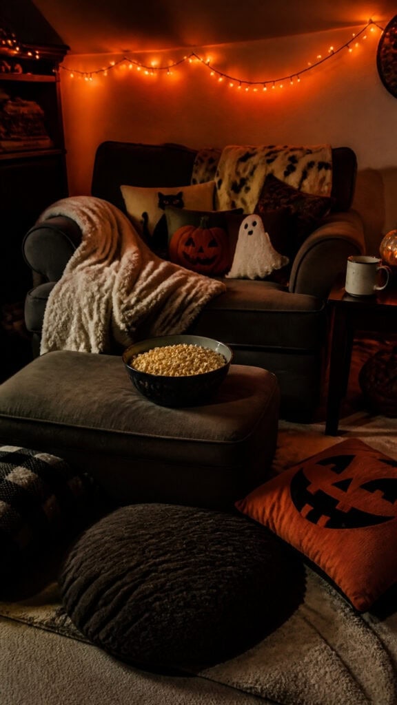 Set Up a Halloween Movie Night Corner