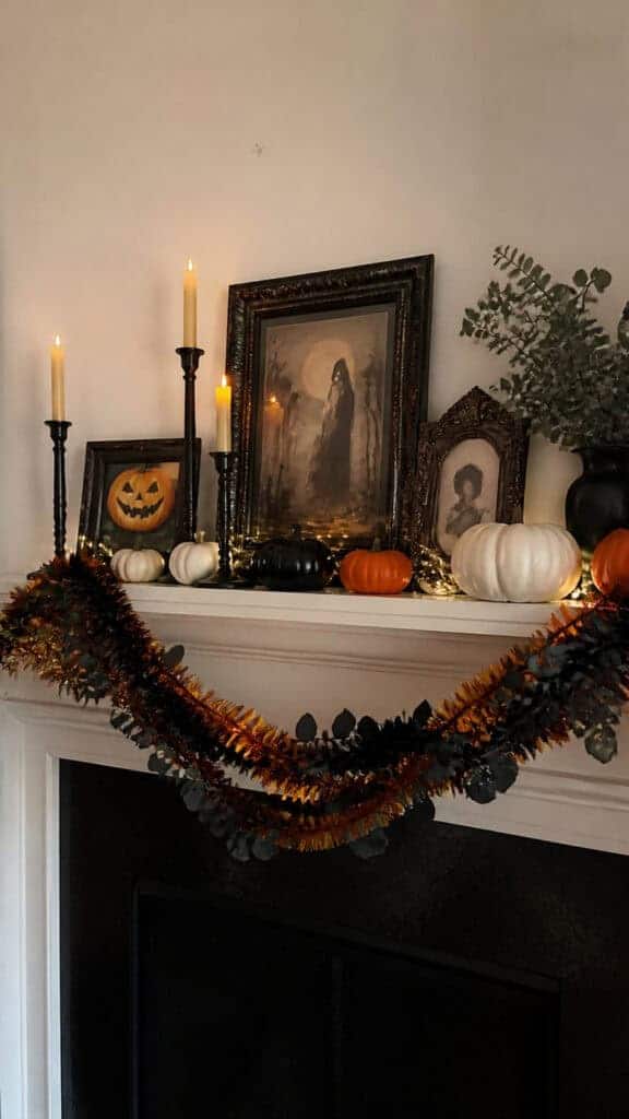 Transform Your Mantel into a Halloween Focal Point