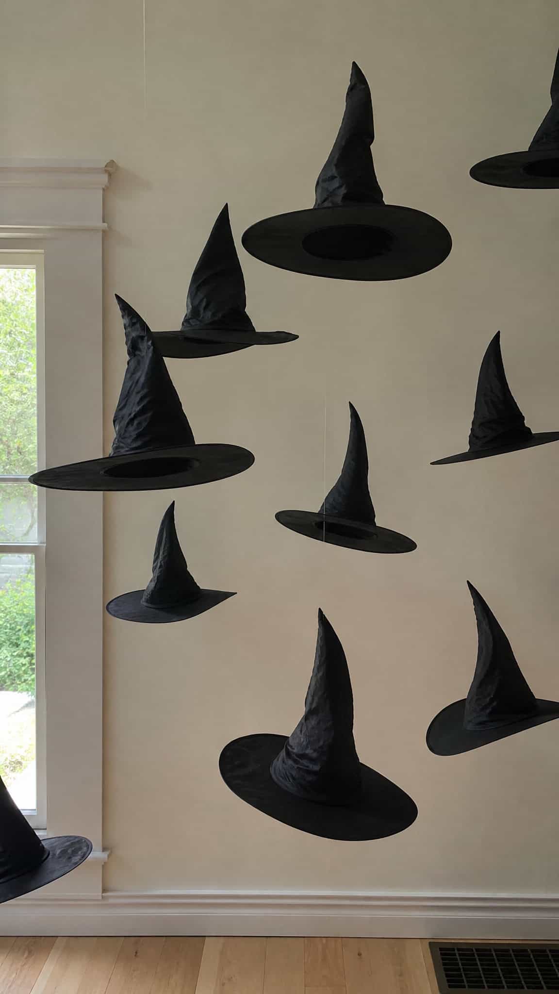 Floating Witch Hat Display