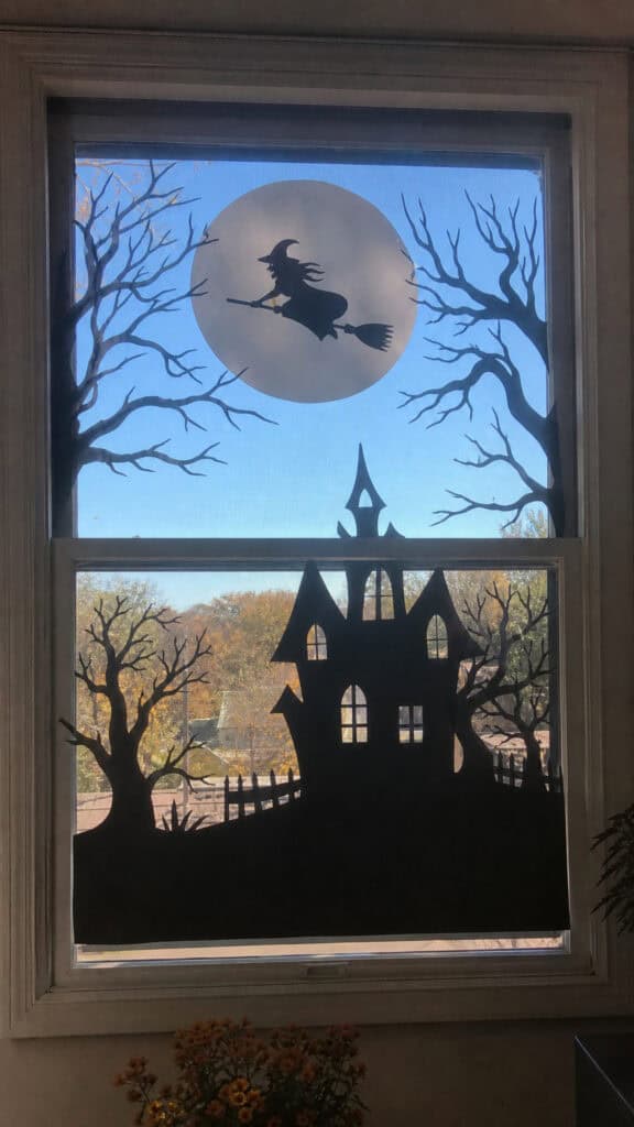 Spooky Silhouette Window Scenes
