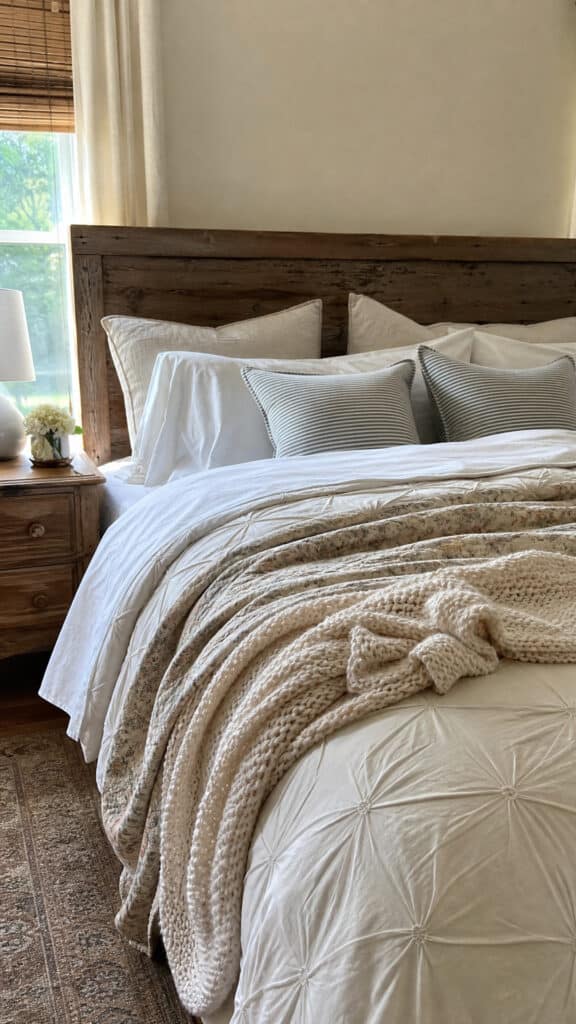Farmhouse-Cozy Layered Bedding