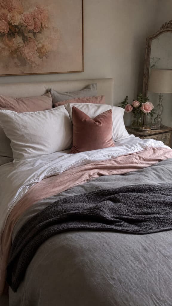 The Romantic Blush and Gray Combination