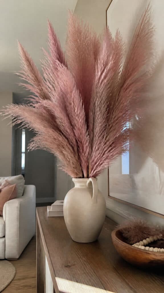 Dusty Rose Pampas Grass Arrangements