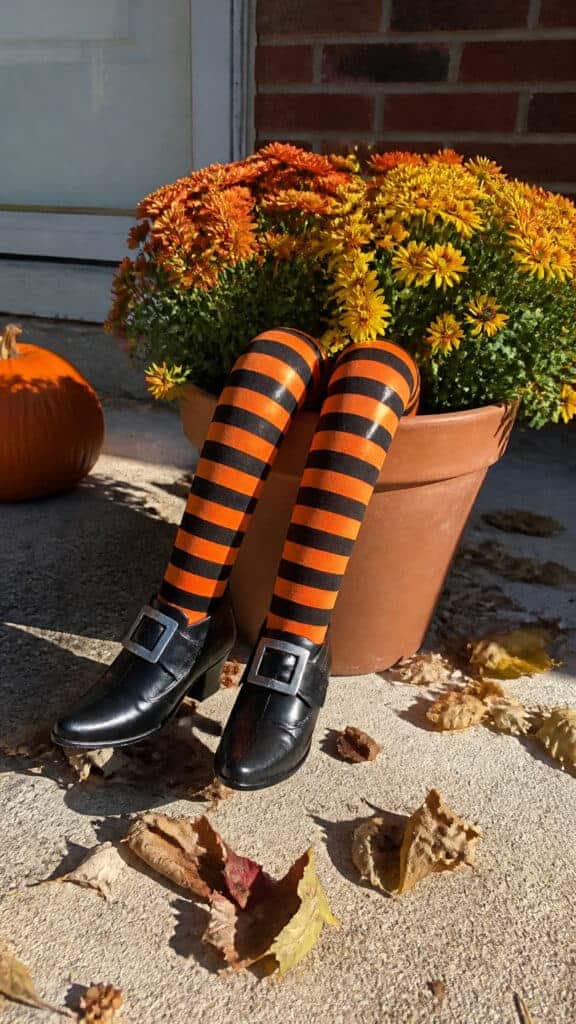 Hanging Witch Legs and Shoes