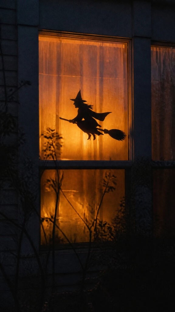 Witch Silhouette Window Displays