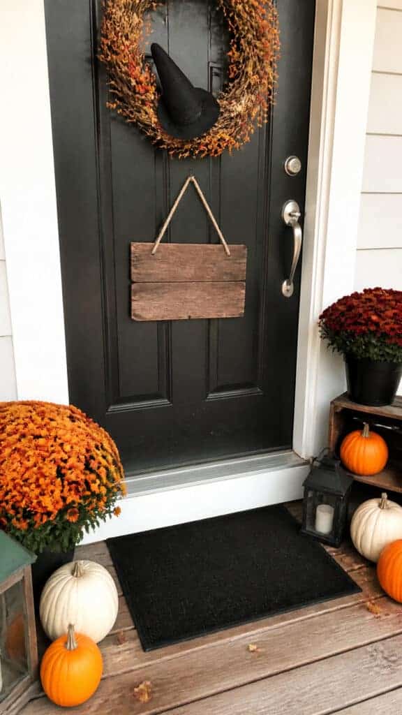 Witch Welcome Sign and Doormat