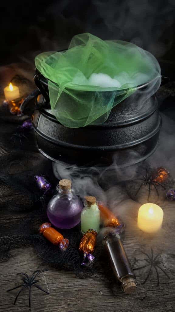 Witch's Cauldron Candy Station