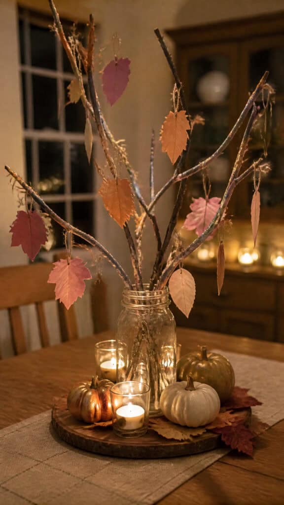 Gratitude Tree Centerpiece with Family Messages