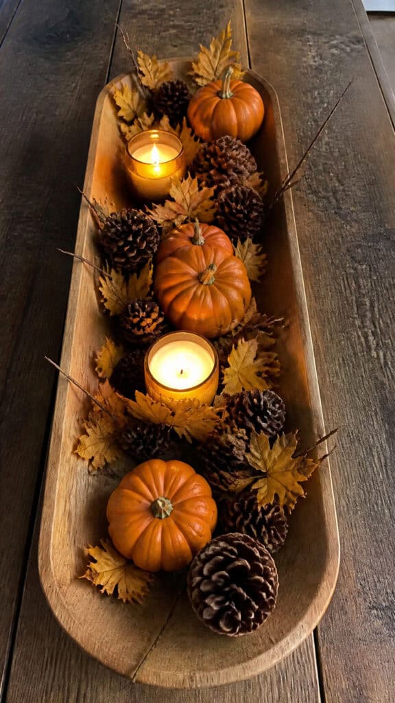 Natural Elements Centerpiece with Pinecones and Branches