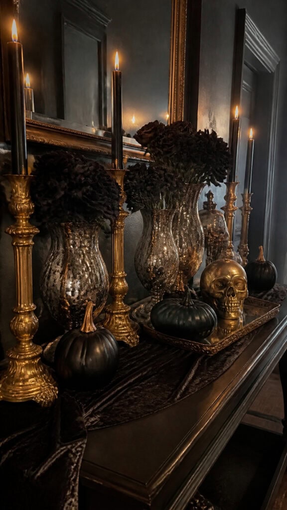 Glam Gothic Halloween With Metallic Accents