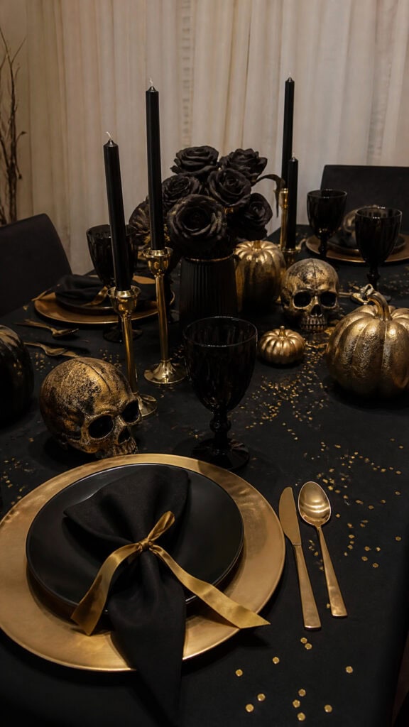 Elegant Black and Gold Gothic Glam