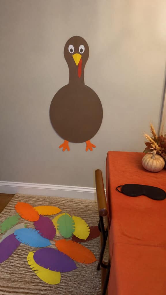 Pin the Feather on the Turkey Game