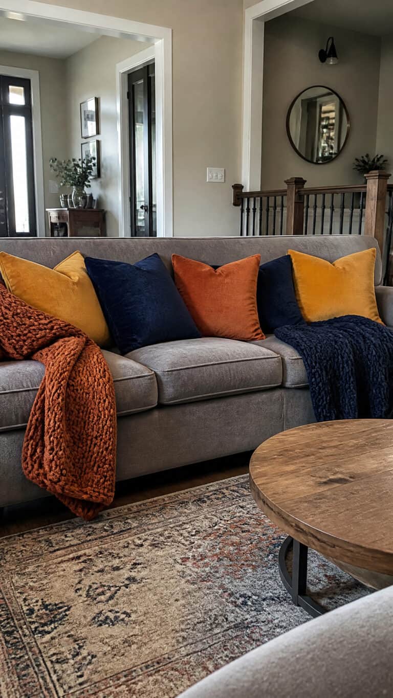 Layer on the Throw Pillows and Blankets