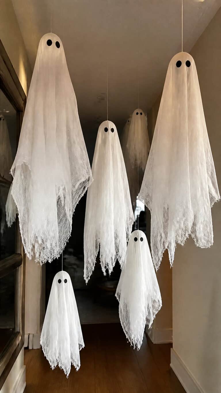 Floating Cheesecloth Ghosts