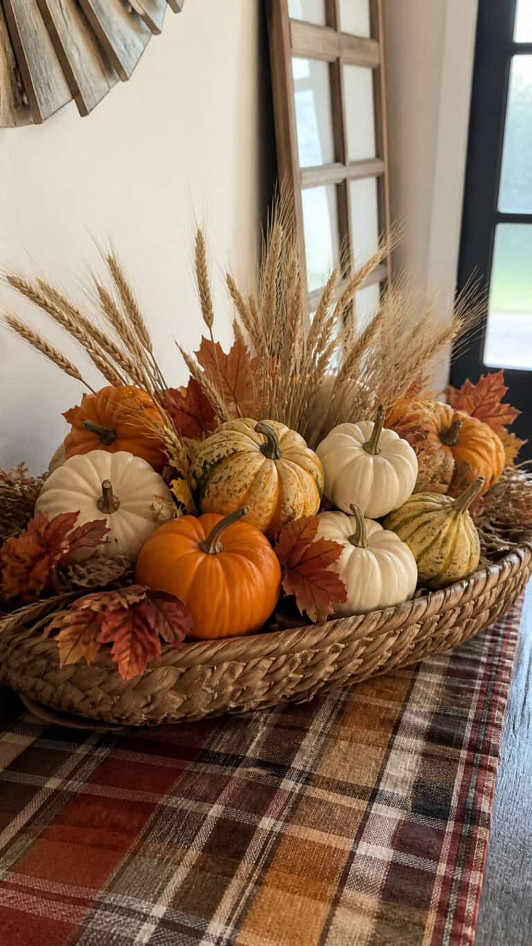 Rustic Harvest Basket Display